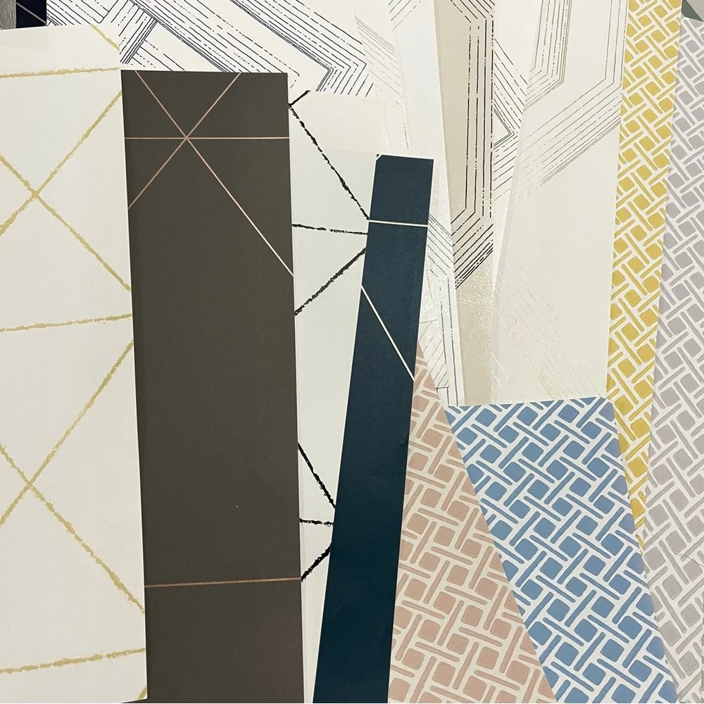 30 Sheets Multicolor Assorted Geometric Patterned wallpaper DIY Sample Sheets